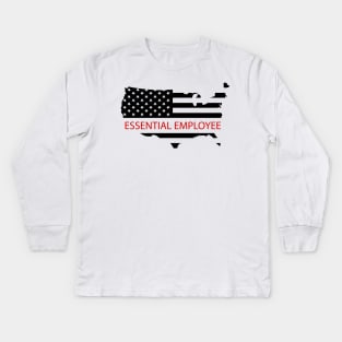 Essential Employee Flag Kids Long Sleeve T-Shirt